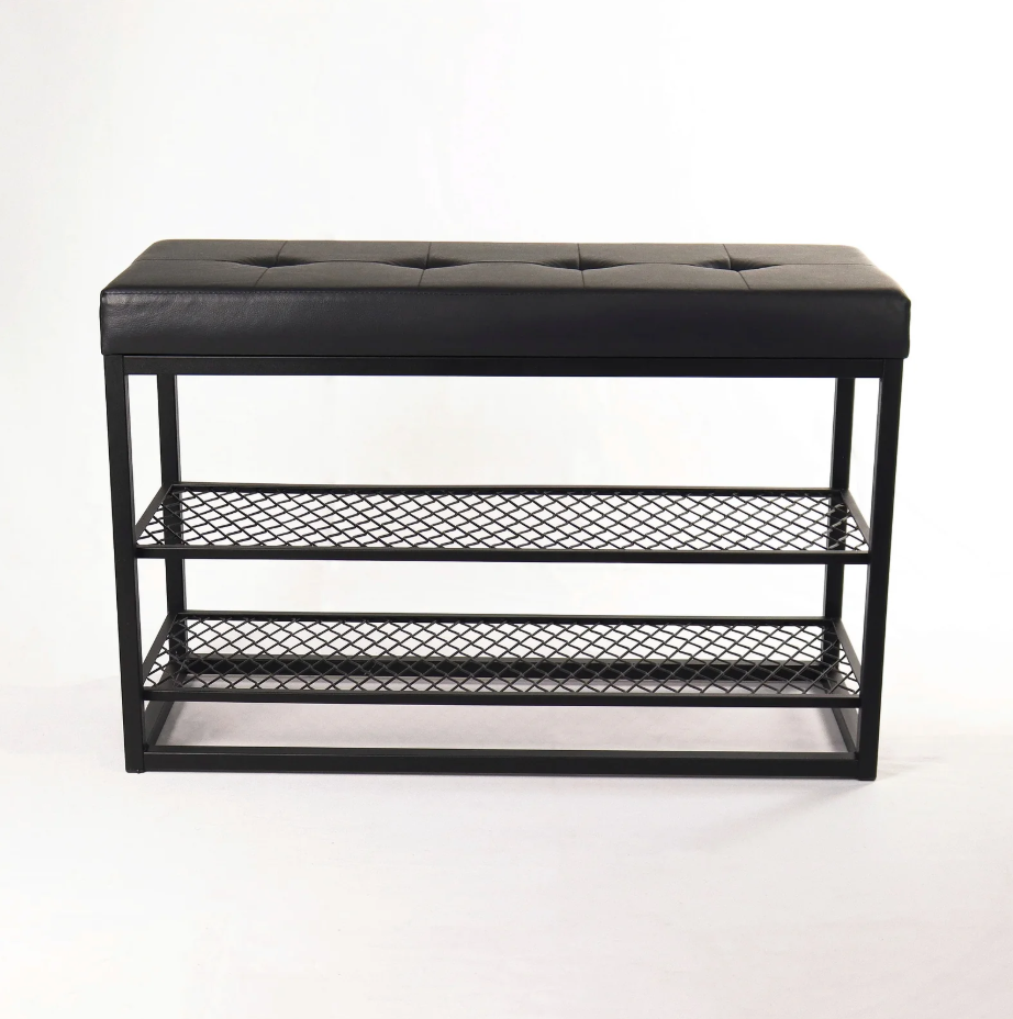Sapateira Banco Sion Duo - Estofado Preto