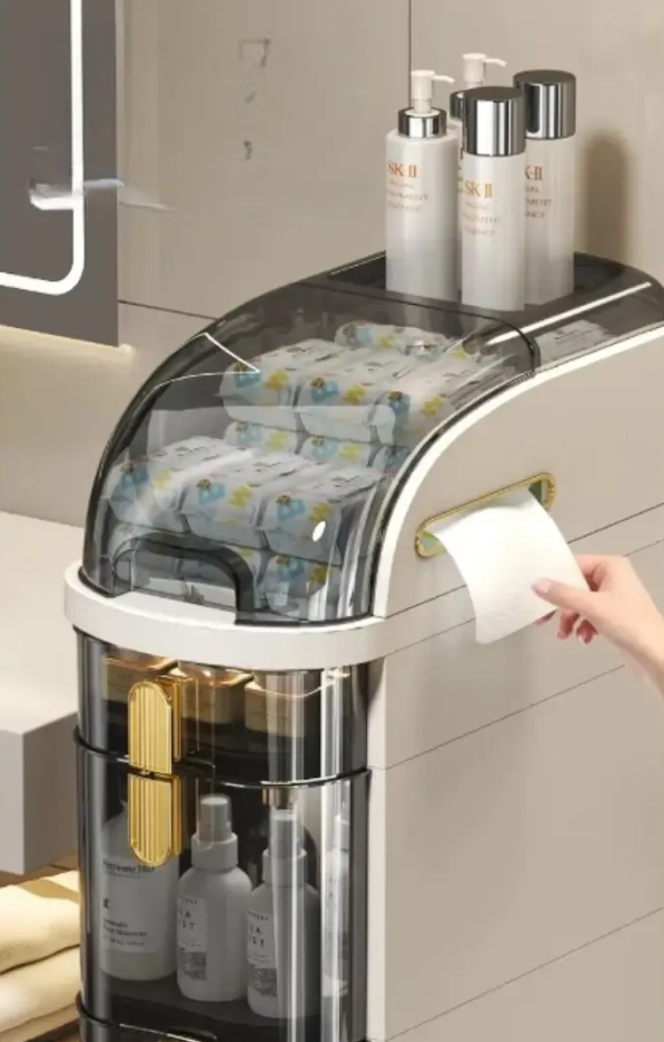 Gaveteiro Organizador FlexMove™  Multiuso com Rodinhas para Banheiro, Quarto, Cozinha e Lavanderia