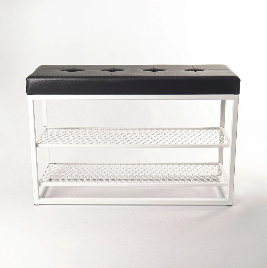Sapateira Banco Sion Duo - Estofado Preto