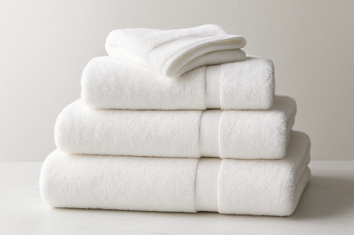 Conjunto 5 Toalhas Banho Premium Algodão Branco - 500g/m²