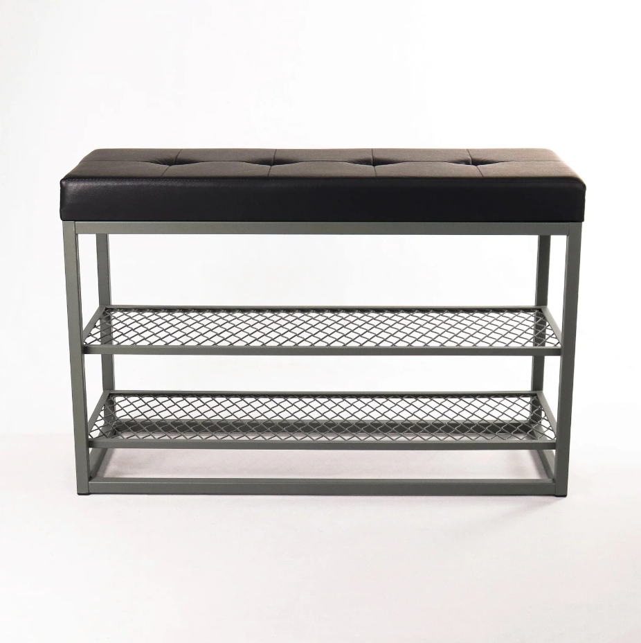 Sapateira Banco Sion Duo - Estofado Preto